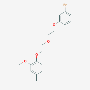 molecular formula C18H21BrO4 B5185978 1-{2-[2-(3-bromophenoxy)ethoxy]ethoxy}-2-methoxy-4-methylbenzene 