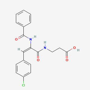 molecular formula C19H17ClN2O4 B5185981 N-[2-(benzoylamino)-3-(4-chlorophenyl)acryloyl]-beta-alanine 