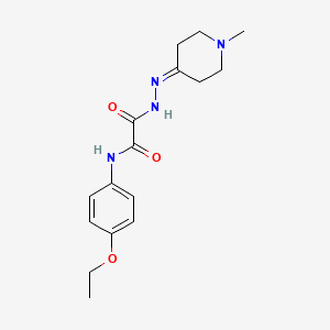 molecular formula C16H22N4O3 B5186013 N-(4-ethoxyphenyl)-2-[2-(1-methyl-4-piperidinylidene)hydrazino]-2-oxoacetamide 