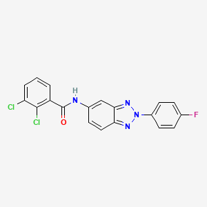 molecular formula C19H11Cl2FN4O B5186017 2,3-dichloro-N-[2-(4-fluorophenyl)-2H-1,2,3-benzotriazol-5-yl]benzamide 