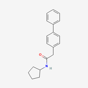molecular formula C19H21NO B5186025 2-(4-biphenylyl)-N-cyclopentylacetamide 