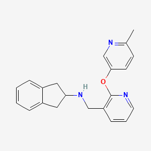 molecular formula C21H21N3O B5186042 2,3-dihydro-1H-inden-2-yl({2-[(6-methyl-3-pyridinyl)oxy]-3-pyridinyl}methyl)amine 