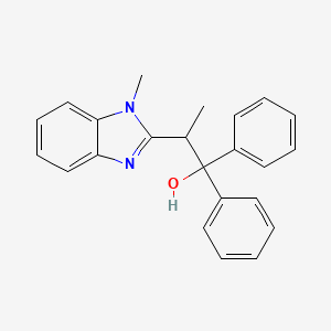 molecular formula C23H22N2O B5186062 2-(1-methyl-1H-benzimidazol-2-yl)-1,1-diphenyl-1-propanol 