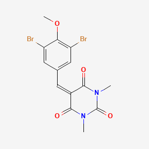 molecular formula C14H12Br2N2O4 B5186081 5-(3,5-dibromo-4-methoxybenzylidene)-1,3-dimethyl-2,4,6(1H,3H,5H)-pyrimidinetrione 