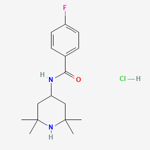 molecular formula C16H24ClFN2O B5186151 4-fluoro-N-(2,2,6,6-tetramethyl-4-piperidinyl)benzamide hydrochloride 