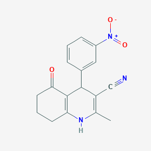 molecular formula C17H15N3O3 B5186171 2-methyl-4-(3-nitrophenyl)-5-oxo-1,4,5,6,7,8-hexahydro-3-quinolinecarbonitrile 