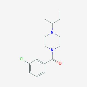 molecular formula C15H21ClN2O B5186179 1-sec-butyl-4-(3-chlorobenzoyl)piperazine 