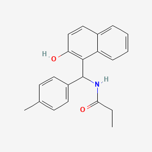 molecular formula C21H21NO2 B5186190 N-[(2-hydroxy-1-naphthyl)(4-methylphenyl)methyl]propanamide 