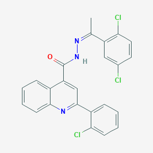 molecular formula C24H16Cl3N3O B5186198 2-(2-chlorophenyl)-N'-[1-(2,5-dichlorophenyl)ethylidene]-4-quinolinecarbohydrazide 