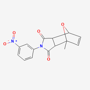 molecular formula C15H12N2O5 B5186199 1-methyl-4-(3-nitrophenyl)-10-oxa-4-azatricyclo[5.2.1.0~2,6~]dec-8-ene-3,5-dione 
