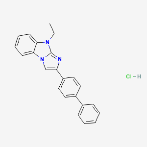 molecular formula C23H20ClN3 B5186216 2-(4-biphenylyl)-9-ethyl-9H-imidazo[1,2-a]benzimidazole hydrochloride 
