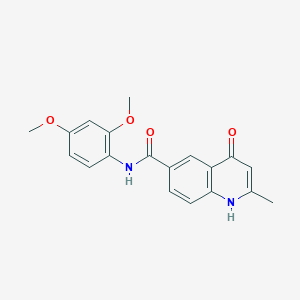 molecular formula C19H18N2O4 B5186231 N-(2,4-dimethoxyphenyl)-4-hydroxy-2-methyl-6-quinolinecarboxamide 