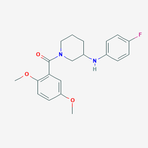 molecular formula C20H23FN2O3 B5186244 1-(2,5-dimethoxybenzoyl)-N-(4-fluorophenyl)-3-piperidinamine 