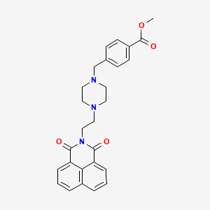 molecular formula C27H27N3O4 B5186303 methyl 4-({4-[2-(1,3-dioxo-1H-benzo[de]isoquinolin-2(3H)-yl)ethyl]-1-piperazinyl}methyl)benzoate 