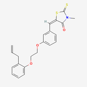 molecular formula C22H21NO3S2 B5186311 5-{3-[2-(2-allylphenoxy)ethoxy]benzylidene}-3-methyl-2-thioxo-1,3-thiazolidin-4-one 