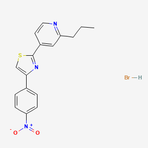 molecular formula C17H16BrN3O2S B5186324 4-[4-(4-nitrophenyl)-1,3-thiazol-2-yl]-2-propylpyridine hydrobromide CAS No. 298197-07-6