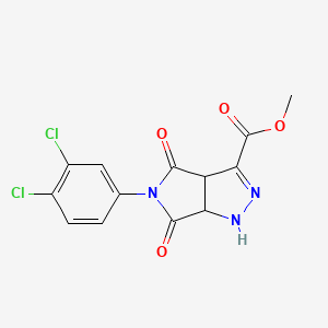 molecular formula C13H9Cl2N3O4 B5186344 methyl 5-(3,4-dichlorophenyl)-4,6-dioxo-1,3a,4,5,6,6a-hexahydropyrrolo[3,4-c]pyrazole-3-carboxylate 