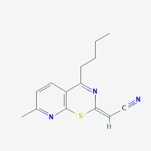 molecular formula C14H15N3S B5186359 (4-butyl-7-methyl-2H-pyrido[3,2-e][1,3]thiazin-2-ylidene)acetonitrile 