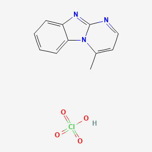 molecular formula C11H10ClN3O4 B5186366 4-methylpyrimido[1,2-a]benzimidazole perchlorate 