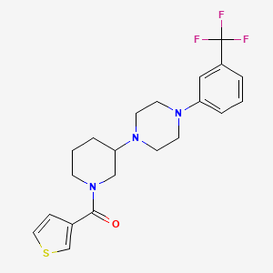molecular formula C21H24F3N3OS B5186374 1-[1-(3-thienylcarbonyl)-3-piperidinyl]-4-[3-(trifluoromethyl)phenyl]piperazine 