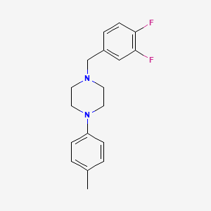 1-(3,4-difluorobenzyl)-4-(4-methylphenyl)piperazine