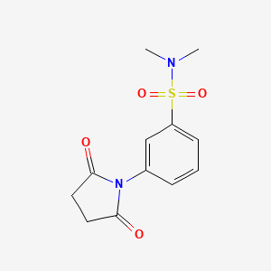 molecular formula C12H14N2O4S B5186385 3-(2,5-dioxo-1-pyrrolidinyl)-N,N-dimethylbenzenesulfonamide 
