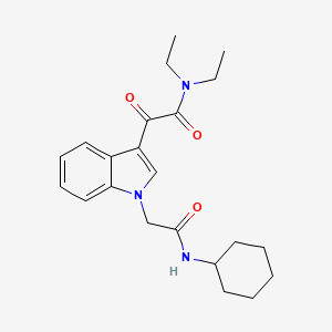 molecular formula C22H29N3O3 B5186390 2-{1-[2-(cyclohexylamino)-2-oxoethyl]-1H-indol-3-yl}-N,N-diethyl-2-oxoacetamide 