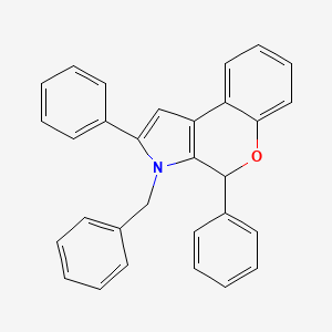 molecular formula C30H23NO B5186416 3-benzyl-2,4-diphenyl-3,4-dihydrochromeno[3,4-b]pyrrole 