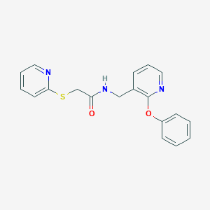 molecular formula C19H17N3O2S B5186472 N-[(2-phenoxy-3-pyridinyl)methyl]-2-(2-pyridinylthio)acetamide 