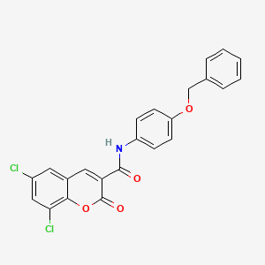 molecular formula C23H15Cl2NO4 B5186505 N-[4-(benzyloxy)phenyl]-6,8-dichloro-2-oxo-2H-chromene-3-carboxamide 