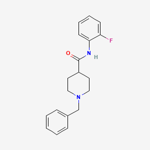 molecular formula C19H21FN2O B5186507 1-benzyl-N-(2-fluorophenyl)-4-piperidinecarboxamide 