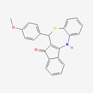 molecular formula C23H17NO2S B5186509 6-(4-methoxyphenyl)-6H-benzo[b]indeno[1,2-e][1,4]thiazepin-5-ol 
