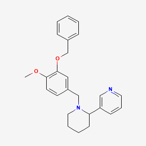 molecular formula C25H28N2O2 B5186521 3-{1-[3-(benzyloxy)-4-methoxybenzyl]-2-piperidinyl}pyridine 