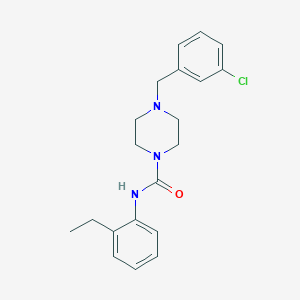 molecular formula C20H24ClN3O B5186525 4-(3-chlorobenzyl)-N-(2-ethylphenyl)-1-piperazinecarboxamide 