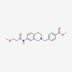 molecular formula C22H26N2O4 B5186535 methyl 4-{[7-[(3-methoxypropanoyl)amino]-3,4-dihydro-2(1H)-isoquinolinyl]methyl}benzoate 