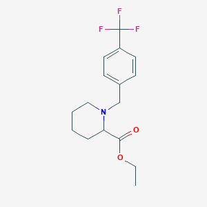 molecular formula C16H20F3NO2 B5186544 ethyl 1-[4-(trifluoromethyl)benzyl]-2-piperidinecarboxylate 