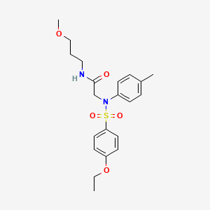 molecular formula C21H28N2O5S B5186564 N~2~-[(4-ethoxyphenyl)sulfonyl]-N~1~-(3-methoxypropyl)-N~2~-(4-methylphenyl)glycinamide 