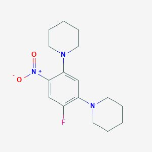 molecular formula C16H22FN3O2 B5186566 1,1'-(4-fluoro-6-nitro-1,3-phenylene)dipiperidine 