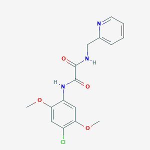 molecular formula C16H16ClN3O4 B5186592 N-(4-chloro-2,5-dimethoxyphenyl)-N'-(2-pyridinylmethyl)ethanediamide 