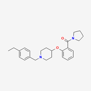 molecular formula C25H32N2O2 B5186622 1-(4-ethylbenzyl)-4-[2-(1-pyrrolidinylcarbonyl)phenoxy]piperidine 