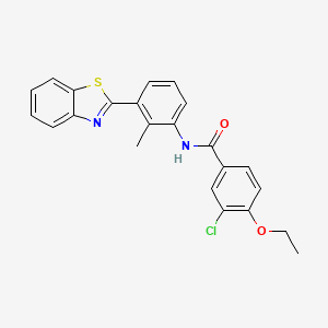 molecular formula C23H19ClN2O2S B5186652 N-[3-(1,3-benzothiazol-2-yl)-2-methylphenyl]-3-chloro-4-ethoxybenzamide 