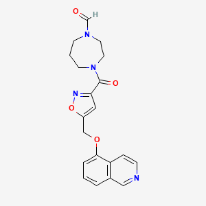 molecular formula C20H20N4O4 B5186672 4-({5-[(5-isoquinolinyloxy)methyl]-3-isoxazolyl}carbonyl)-1,4-diazepane-1-carbaldehyde 