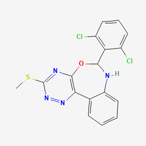 molecular formula C17H12Cl2N4OS B5186692 6-(2,6-dichlorophenyl)-3-(methylthio)-6,7-dihydro[1,2,4]triazino[5,6-d][3,1]benzoxazepine 