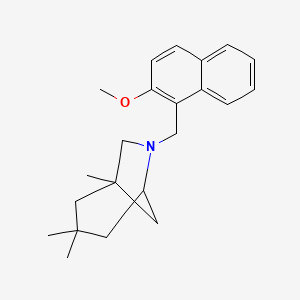 molecular formula C22H29NO B5186693 6-[(2-methoxy-1-naphthyl)methyl]-1,3,3-trimethyl-6-azabicyclo[3.2.1]octane 
