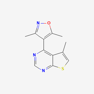 molecular formula C12H11N3OS B5186695 4-(3,5-dimethyl-4-isoxazolyl)-5-methylthieno[2,3-d]pyrimidine 