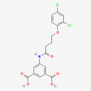 molecular formula C18H15Cl2NO6 B5186739 5-{[4-(2,4-dichlorophenoxy)butanoyl]amino}isophthalic acid 