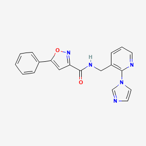 molecular formula C19H15N5O2 B5186742 N-{[2-(1H-imidazol-1-yl)-3-pyridinyl]methyl}-5-phenyl-3-isoxazolecarboxamide 
