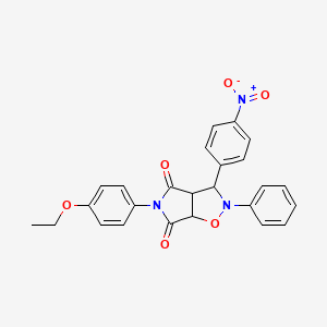 molecular formula C25H21N3O6 B5186764 5-(4-ethoxyphenyl)-3-(4-nitrophenyl)-2-phenyldihydro-2H-pyrrolo[3,4-d]isoxazole-4,6(3H,5H)-dione CAS No. 5868-99-5