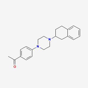 molecular formula C22H26N2O B5186768 1-{4-[4-(1,2,3,4-tetrahydro-2-naphthalenyl)-1-piperazinyl]phenyl}ethanone 