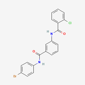 molecular formula C20H14BrClN2O2 B5186784 N-(3-{[(4-bromophenyl)amino]carbonyl}phenyl)-2-chlorobenzamide 